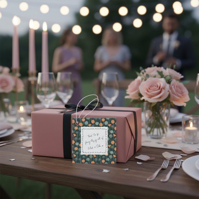 Floral Doodle Custom Hand-Drawn Note Geschenkanhänger (Von Creator hochgeladen)