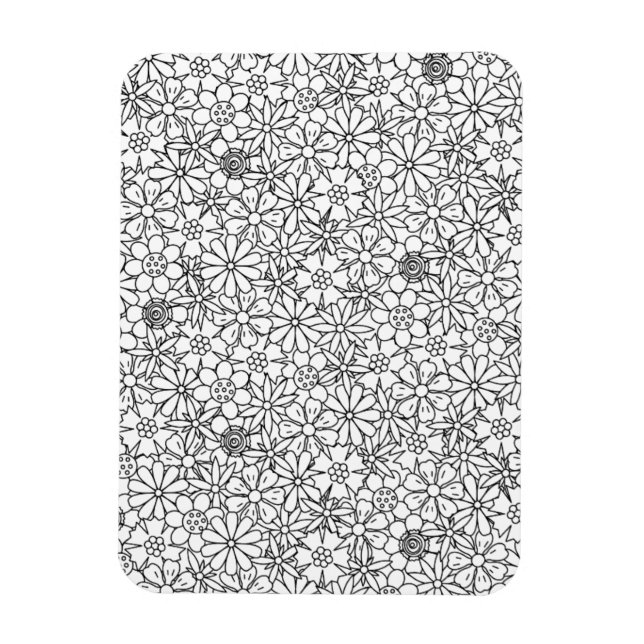 Floral Doodle Magnet (Vertikal)