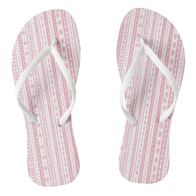 Floral doodstreifen flip flops (Fußbett)