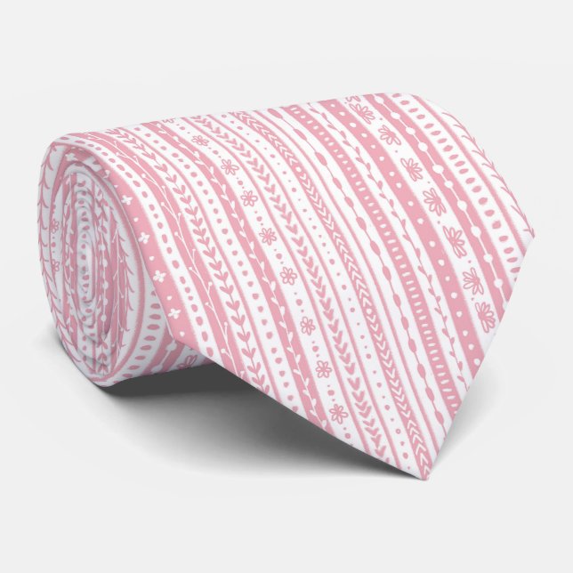 Floral doodstreifen krawatte (Gerollt)