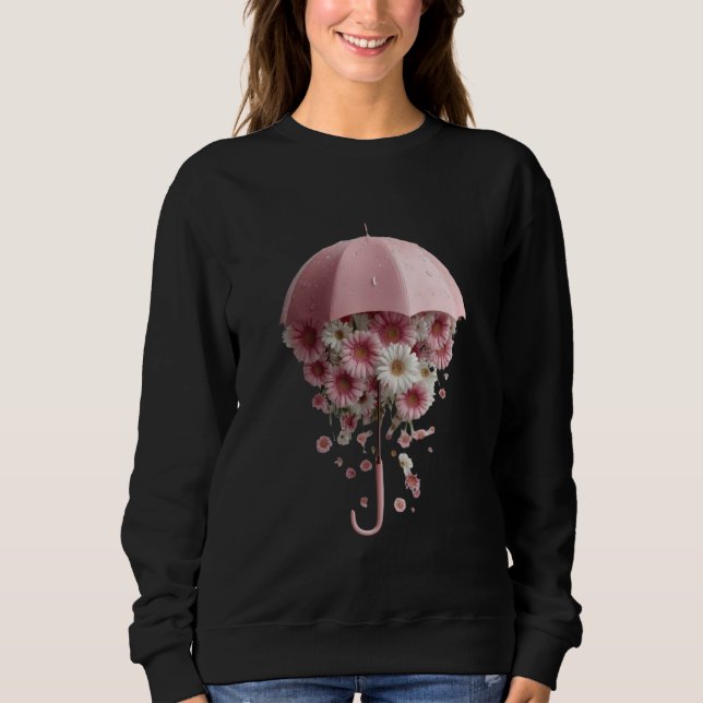 Floral Downpour Bloomfall Sheltered by Spring Wher Sweatshirt (Vorderseite)