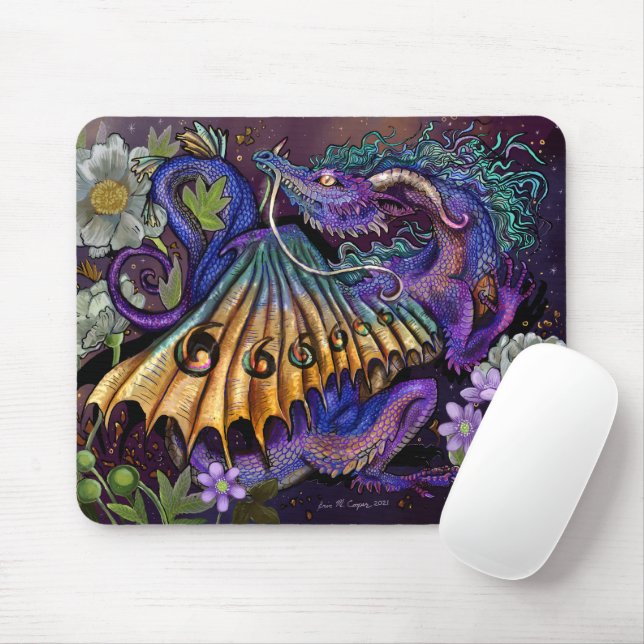 Floral Dragon Mousepad (Mit Mouse)