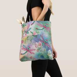 Floral Dragonfly Tasche