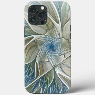 Floral Dream Muster Abstraktes Blue Khaki Fraktal Case-Mate iPhone Hülle