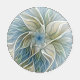 Floral Dream Muster Abstraktes Blue Khaki Fraktal Untersetzer Set (Einzeln)