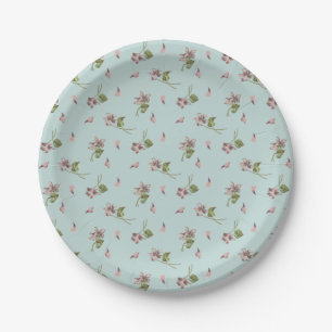 Floral Duck egg Pappteller