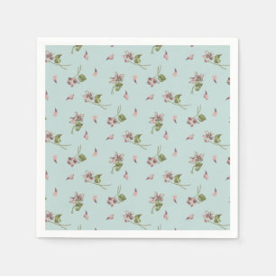 Floral Duck egg Serviette