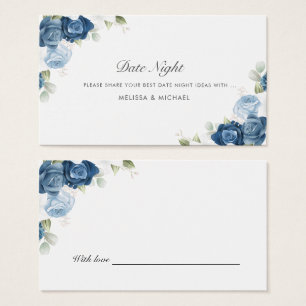 Floral Dusty Bleu Vert Mariage Date Jar de nuit