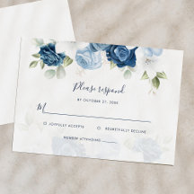 Floral Dusty Blue Floral Script Hochzeit