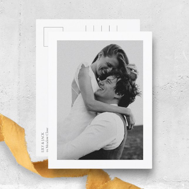 Floral Dusty Blue Hydrangea Wedding Vielen Dank Postkarte (Von Creator hochgeladen)