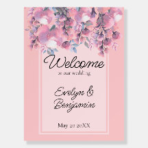 Floral Dusty Rose Herzlich willkommen bei der Hoch