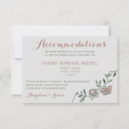Floral Dusty Rose Hochzeitskarte