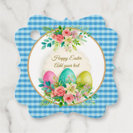 Floral Easter Eggs & Spring Roses Personalized Geschenkanhänger