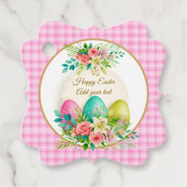 Floral Easter Eggs & Spring Roses Personalized Geschenkanhänger
