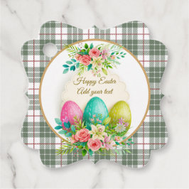 Floral Easter Eggs & Spring Roses Personalized Geschenkanhänger