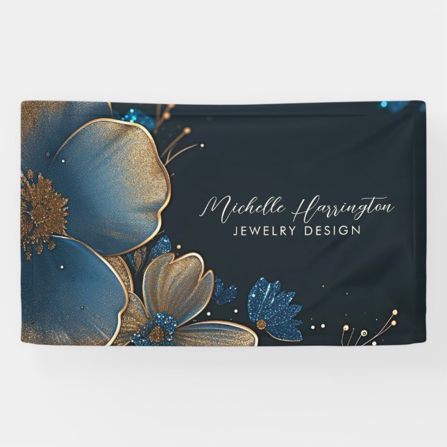 Floral Elegance Luxe Jewelry Designer, Artisan Banner (Horizontal)