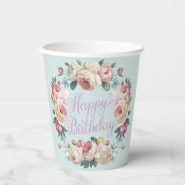 Floral Elegance Pappbecher
