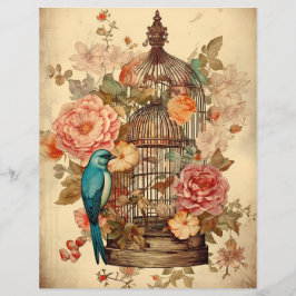 Floral Elegance Scrapbook Paper