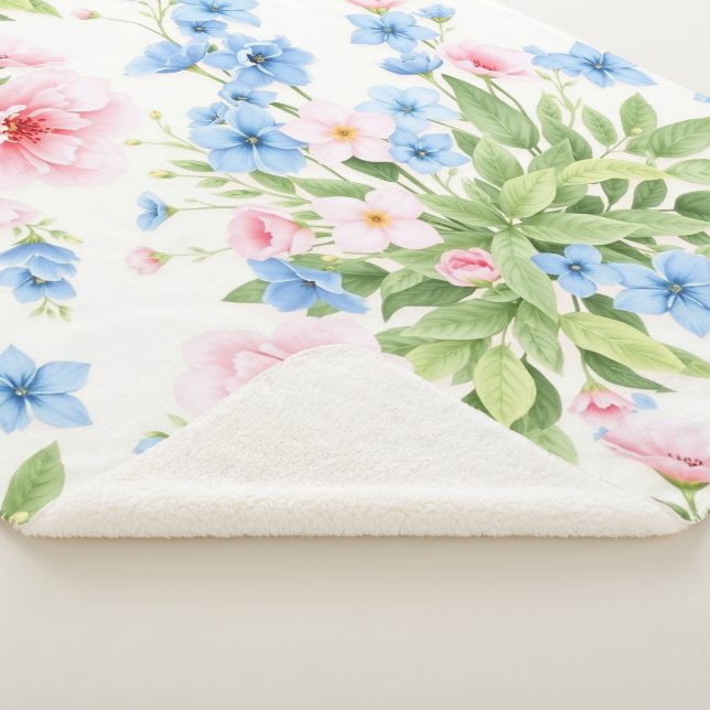 Floral Elegance Sherpadecke (3/4)