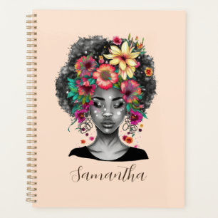 Floral Elegant Afro Femme