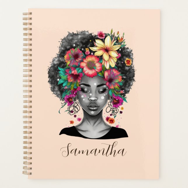 Floral Elegant Afro Femme (Devant)