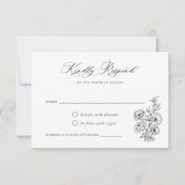Floral Elegant Calligraphy Script Rose Blätter UAW Einladung