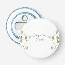 Floral Elegant Chic Niedliche Kalligrafie Name Flaschenöffner