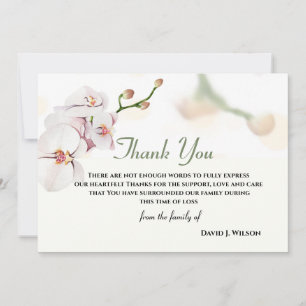 Floral Elegant Danke Memorial Card