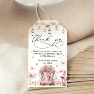 Floral Elegant Fairy Garden Baby Dusche Vielen Dan Geschenkanhänger