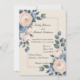Floral Elegant Hochzeit Einladung