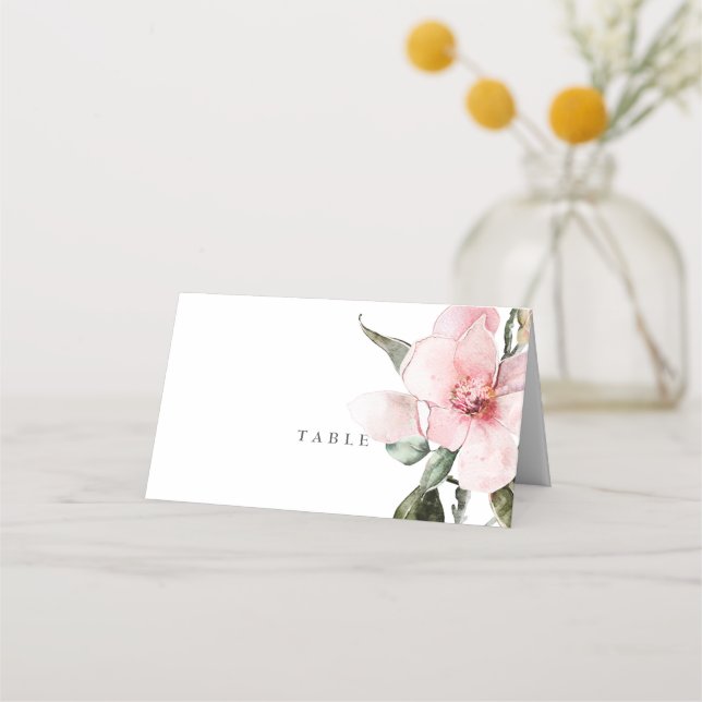 Floral Elegant Hochzeitstisch-Platzkarte Platzkarte (Vorderseite)