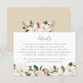 Floral Elegant Magnolia Rosa Neutrale Details Einladung