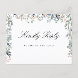 Floral Elegant Script Chanson Demande Carte postal