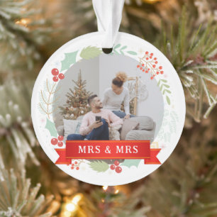 Floral Elegant Unsere ersten Weihnachten als Mr & Ornament