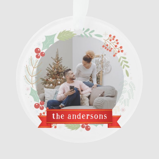 Floral Elegant Unsere ersten Weihnachten als Mr &  Ornament (Vorderseite)