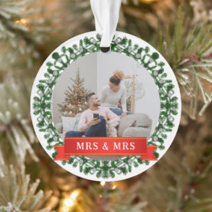 Floral Elegant Unsere ersten Weihnachten als Mr & Ornament