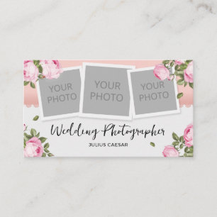 Floral Elegant Wedding Fotograf Visitenkarte