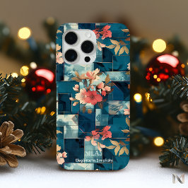 Floral Elegante - Aquamarin & Coral Artistic Case-Mate iPhone Hülle