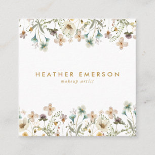 Floral Elegante Business Card Quadratische Visitenkarte