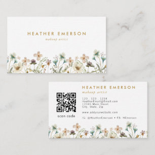 Floral Elegante Business Card Visitenkarte
