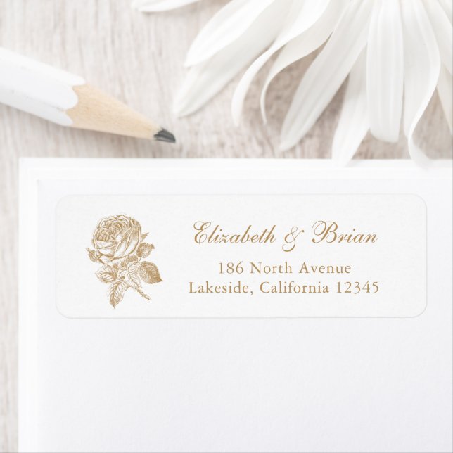 Floral Elegante Französische Rose GoldWedding-Adre (Insitu)