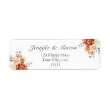 Floral Elegante Hochzeitserklärung Rücksendeadress