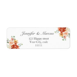 Floral Elegante Hochzeitserklärung Rücksendeadress