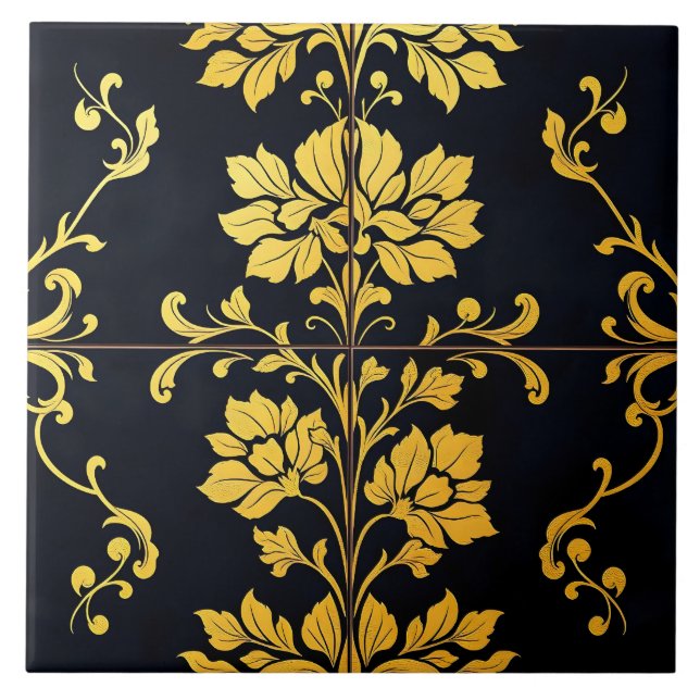 Floral Elegante Luxury Trendy Collection Fliese (Vorderseite)