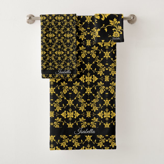 Floral Elegante Luxus Moderne Sammlung Badhandtuch Set (Insitu)