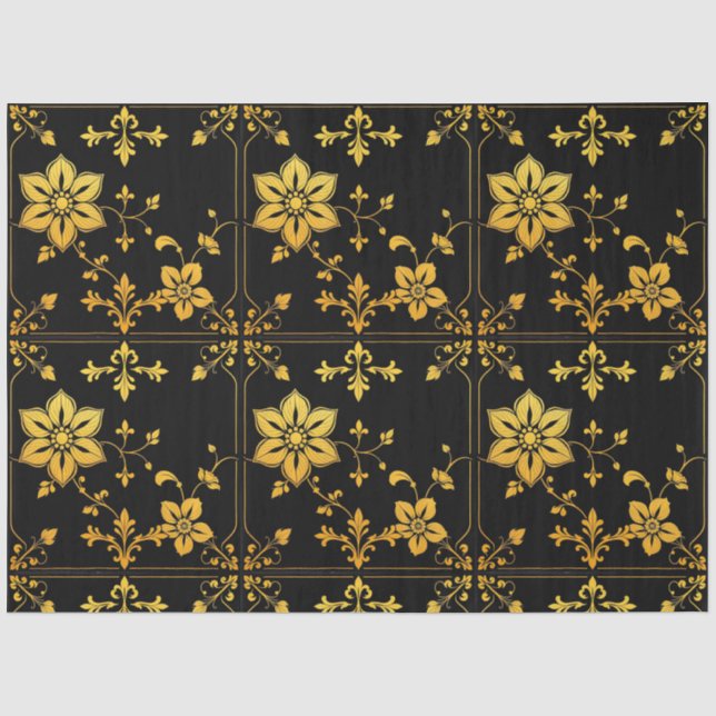 Floral Elegante Luxus Populäre Sammlung Seidenpapier (Vorderseite)