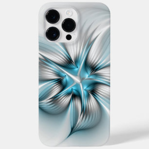 Floral Elegante Modernes Abstraktes blaues Fraktal Case-Mate iPhone 14 Pro Max Hülle