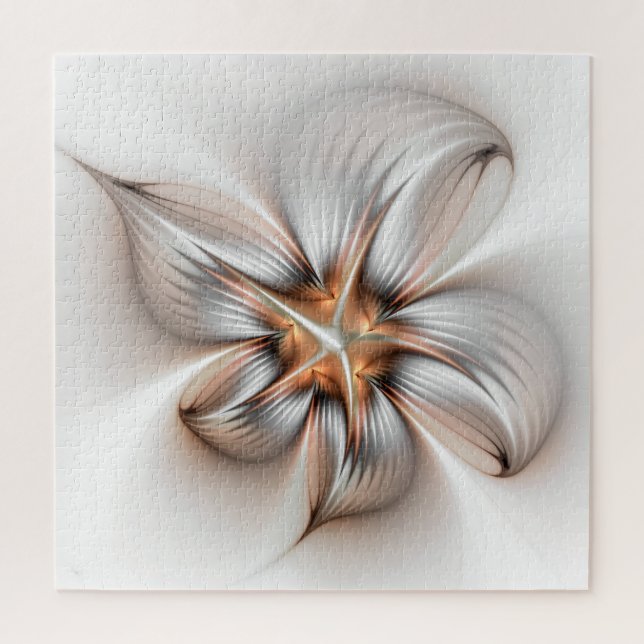 Floral Elegante Modernes Abstraktes Fraktal (Vertikal)