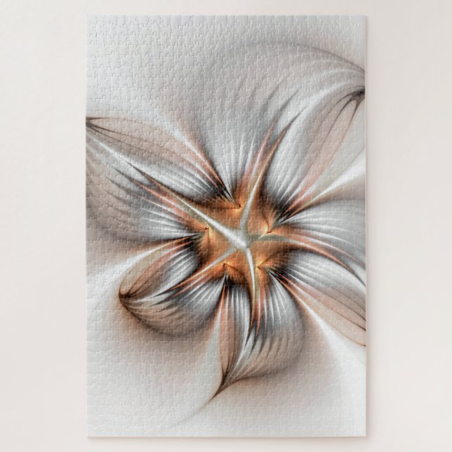 Floral Elegante Modernes Abstraktes Fraktal (Vertikal)