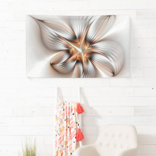 Floral Elegante Modernes Abstraktes Fraktal Banner